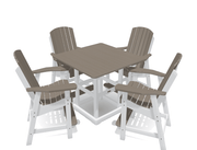 Bistro Deluxe Patio Set with 4 Chairs - MY OUTDOOR ROOM