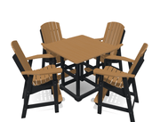 Bistro Deluxe Patio Set with 4 Chairs - MY OUTDOOR ROOM