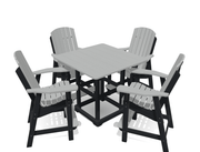 Bistro Deluxe Patio Set with 4 Chairs - MY OUTDOOR ROOM