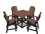 Bistro Deluxe Patio Set with 4 Chairs - MY OUTDOOR ROOM