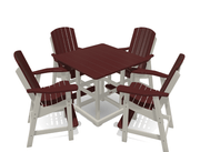 Bistro Deluxe Patio Set with 4 Chairs - MY OUTDOOR ROOM