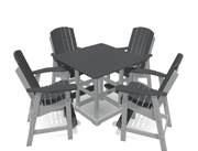 Bistro Deluxe Patio Set with 4 Chairs - MY OUTDOOR ROOM