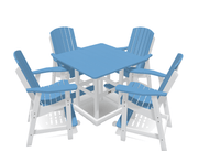 Bistro Deluxe Patio Set with 4 Chairs - MY OUTDOOR ROOM