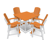 Bistro Deluxe Patio Set with 4 Chairs - MY OUTDOOR ROOM