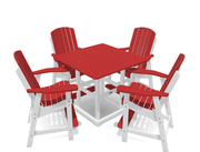 Bistro Deluxe Patio Set with 4 Chairs - MY OUTDOOR ROOM
