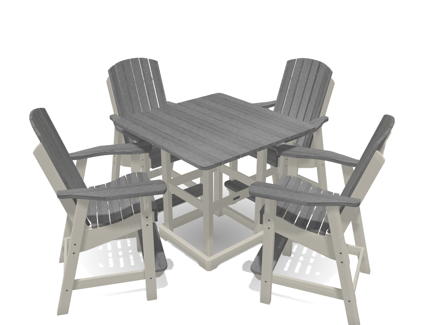 Bistro Deluxe Patio Set with 4 Chairs - MY OUTDOOR ROOM