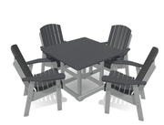 Deluxe Dining Patio Set with 4 Chairs - MY OUTDOOR ROOM