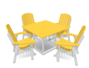 Deluxe Dining Patio Set with 4 Chairs - MY OUTDOOR ROOM