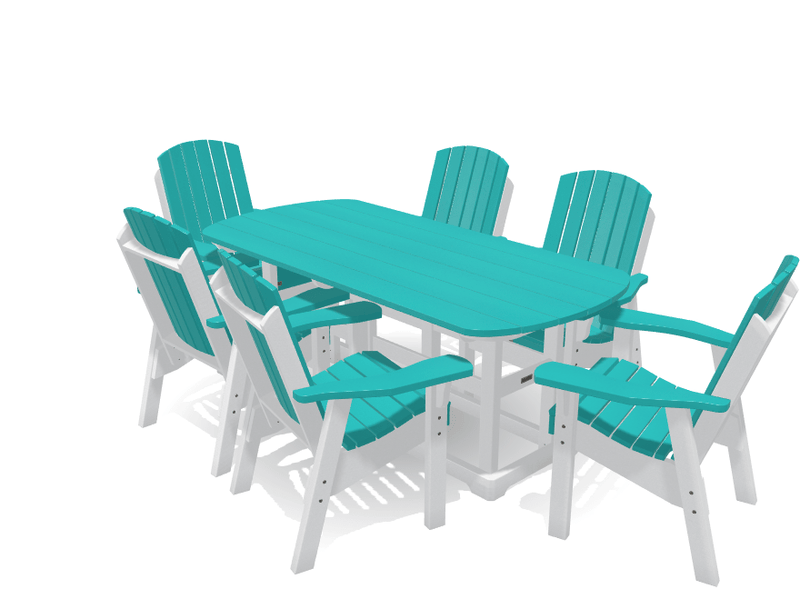 6' Dining Table Set with 6 Chairs - MY OUTDOOR ROOM