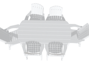 6' Dining Table Set with 6 Chairs - MY OUTDOOR ROOM