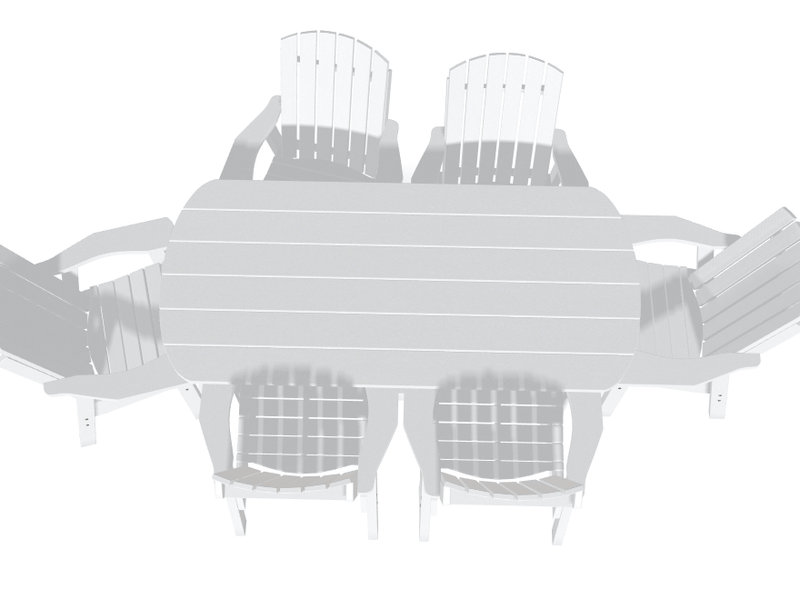 6' Dining Table Set with 6 Chairs - MY OUTDOOR ROOM