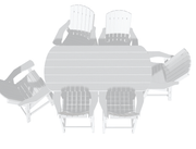 6' Bistro Table Set with 6 Chairs - MY OUTDOOR ROOM