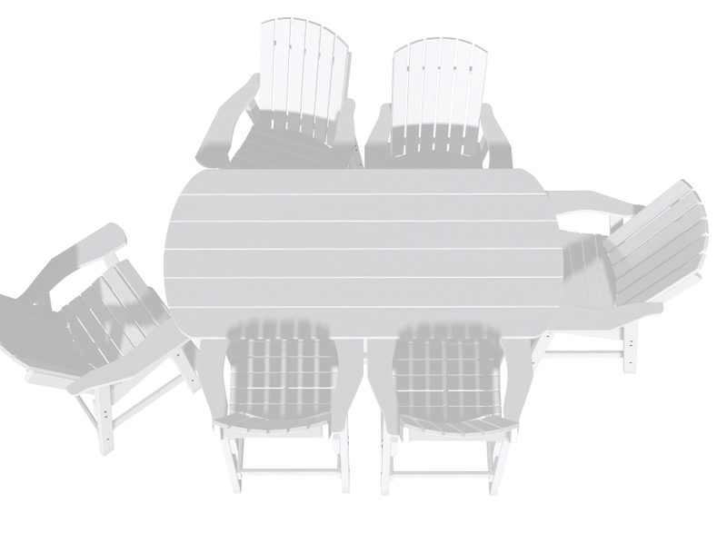 6' Bistro Table Set with 6 Chairs - MY OUTDOOR ROOM