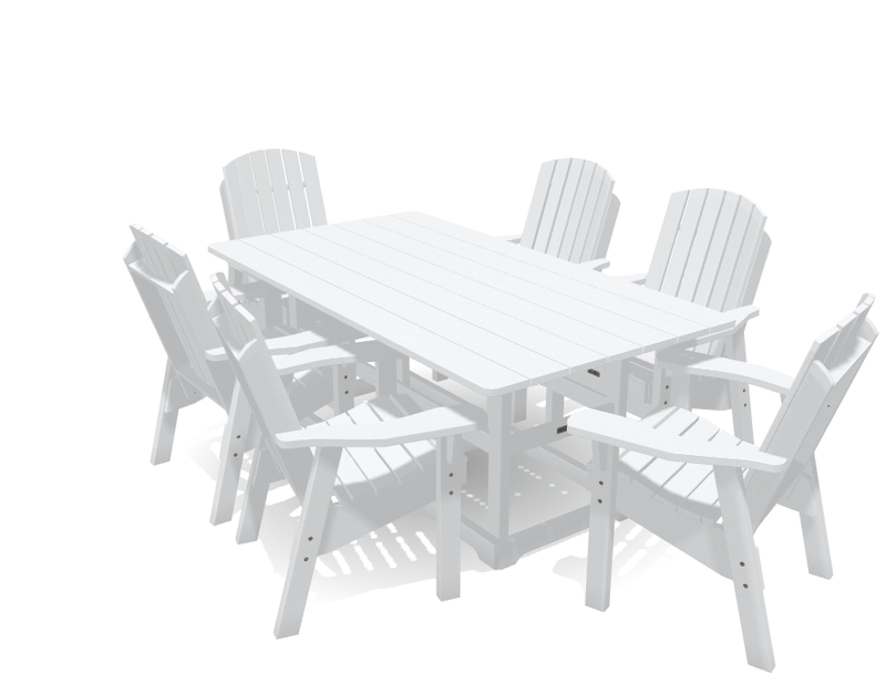 6' Dining Table Deluxe Set with 6 Chairs - MY OUTDOOR ROOM