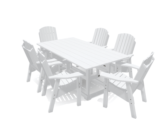 6' Dining Table Deluxe Set with 6 Chairs - MY OUTDOOR ROOM