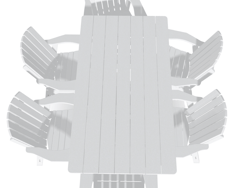 6' Dining Table Deluxe Set with 6 Chairs - MY OUTDOOR ROOM