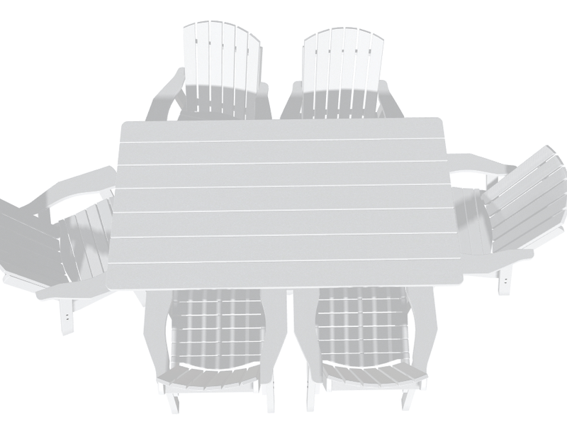 6' Dining Table Deluxe Set with 6 Chairs - MY OUTDOOR ROOM