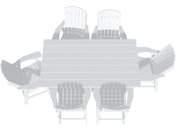 6' Bistro Table Deluxe Set with 6 Chairs - MY OUTDOOR ROOM