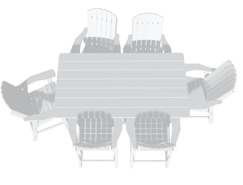 6' Bistro Table Deluxe Set with 6 Chairs - MY OUTDOOR ROOM