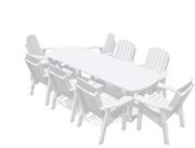 8' Dining Table Set with 8 Chairs - MY OUTDOOR ROOM