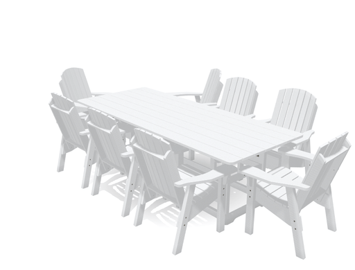 8' Dining Table Deluxe Set with 8 Chairs - MY OUTDOOR ROOM