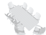 8' Dining Table Deluxe Set with 8 Chairs - MY OUTDOOR ROOM