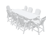 8' Bistro Set with 8 Chairs - MY OUTDOOR ROOM