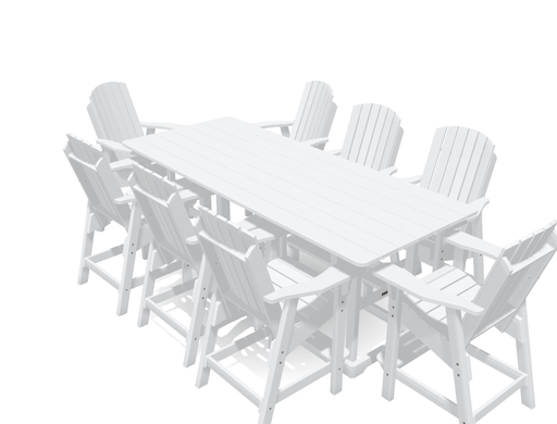 8' Bistro Table Deluxe Set with 8 Chairs - MY OUTDOOR ROOM