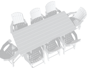 8' Bistro Table Deluxe Set with 8 Chairs - MY OUTDOOR ROOM