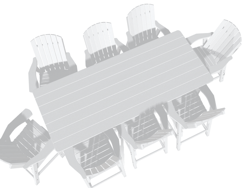 8' Bistro Table Deluxe Set with 8 Chairs - MY OUTDOOR ROOM